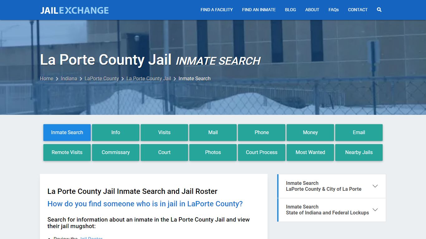 Inmate Search: Roster & Mugshots - La Porte County Jail, IN